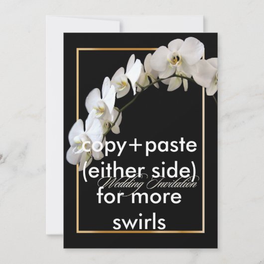 Invitation Pix-Dezines orchidées/phalaenopsis (Devant)