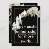 Invitation Pix-Dezines orchidées/phalaenopsis (Devant / Derrière)