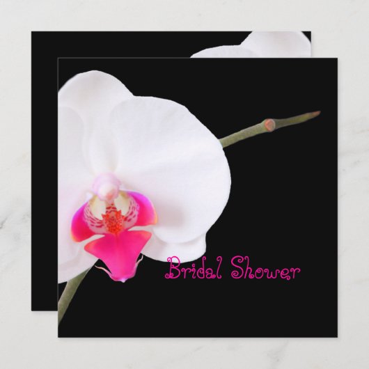 Invitation Pix-Dezines orchidées/phalaenopsis (Devant / Derrière)