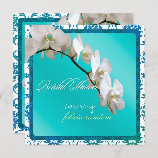 Invitation Pix-Dezines orchidées/phalaenopsis (Devant / Derrière)