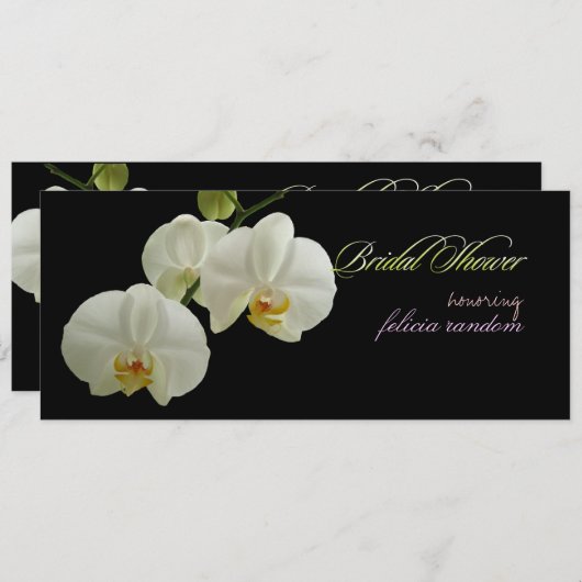 Invitation Pix-Dezines orchidées/phalaenopsis (Devant / Derrière)