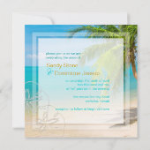 Invitation Pix-Dezines Paradise/Île tropicale (Dos)