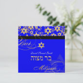 Invitation Pix-Dezines Star de David, Bar Mitzvah (Debout devant)