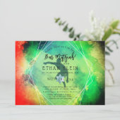 Invitation Pix Dezines Surfs Up/Surfer/Beach Bar Mitzvah (Debout devant)