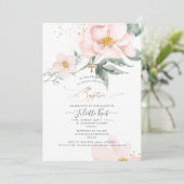 Invitation PixDezin H2 Fleur de Ronce de Roses Baptême (Debout devant)