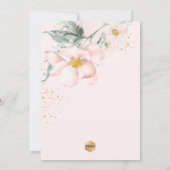 Invitation PixDezin H2 Rose à simple fosse pétale Christening (Dos)