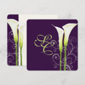 Invitation PixDezin lys calla/DIY arrière-plan (Devant / Derrière)