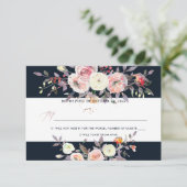 Invitation PixDezine Aquarelle Pastel Roses RSVP (Debout devant)