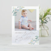 Invitation PixDezine Baptism+1er Anniversaire Verdure (Debout devant)