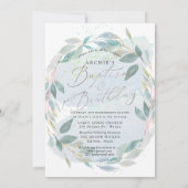 Invitation PixDezine Baptism+1er Anniversaire Verdure (Dos)