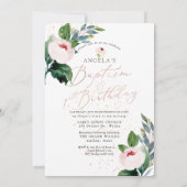 Invitation PixDezine Baptism+1er B'day Watercolor Blush Roses (Dos)