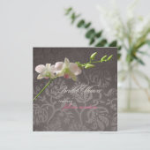 Invitation PixDezine Orchidée rose/douche nuptiale (Debout devant)