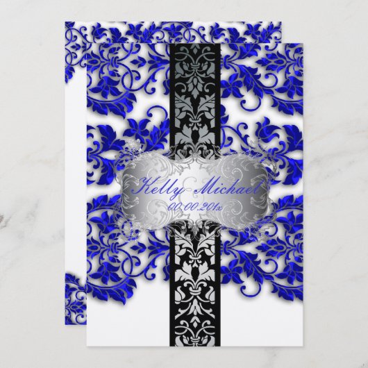 Invitation PixDezine tanza damask/do-it-yourself polices+arri (Devant / Derrière)