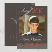 Invitation PixDezines 2011 Diplôme/Photo/Casquette+Gown (Devant / Derrière)