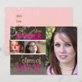 Invitation PixDezines 2011 Diplôme/Photo/Casquette+Gown (Devant / Derrière)