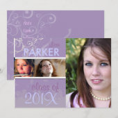 Invitation PixDezines 2011 Graduation/Photo/Casquette+Gown (Devant / Derrière)