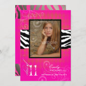 Invitation PixDezines 2011, Harlequin Rose Chaud (Devant / Derrière)