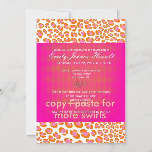 Invitation PixDezines 2011, Harlequin Rose Chaud (Dos)