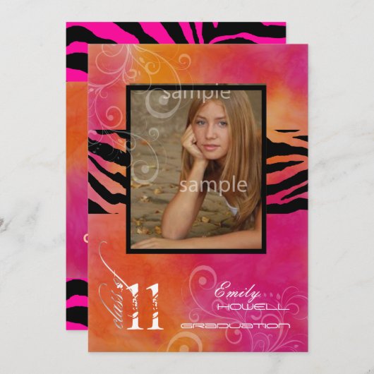 Invitation PixDezines 2011, Zebra (Devant / Derrière)