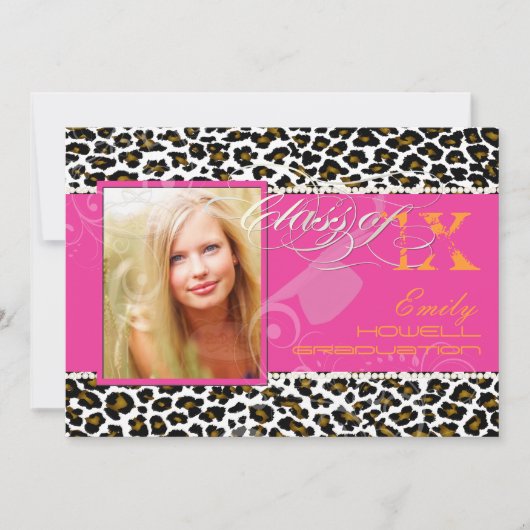 Invitation PixDezines 2012 Grads, teetah print/do-it-yourself (Devant)