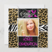 Invitation PixDezines 2013 Grads, cheetah+zebra/do-it-yoursel (Devant)