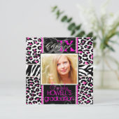 Invitation PixDezines 2013 Grads, teetah print/do-it-yourself (Debout devant)