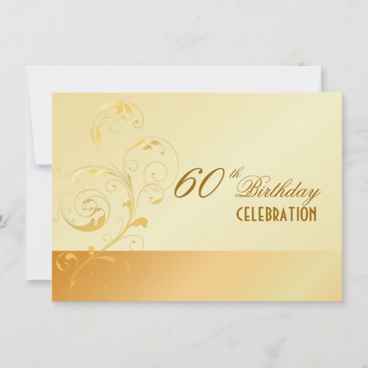 Invitation PixDezines 60 Anniversaire/filigree/DO-IT-YOURSELF (Devant)