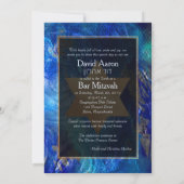 Invitation PixDezines Abstrait Faux Metallic/Bar Mitzvah (Dos)