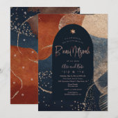 Invitation PixDezines Abstrait Moderne Bar Mitzvah (Devant / Derrière)