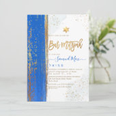 Invitation PixDezines Abstrait moderne Tallit Bar Mitzvah Inv (Debout devant)