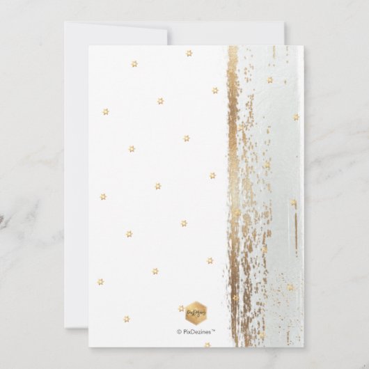 Invitation PixDezines Abstrait moderne Tallit Bar Mitzvah Inv (Dos)