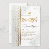 Invitation PixDezines Abstrait moderne Tallit Bar Mitzvah Inv (Devant / Derrière)