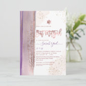 Invitation PixDezines Abstrait moderne Tallit Bat mitzvah Inv (Debout devant)