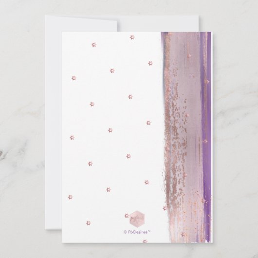 Invitation PixDezines Abstrait moderne Tallit Bat mitzvah Inv (Dos)