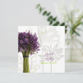 Invitation PixDezines Agapanthus violet DO-IT-YOURSELF couleu (Debout devant)