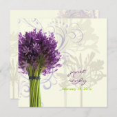 Invitation PixDezines Agapanthus violet DO-IT-YOURSELF couleu (Devant / Derrière)