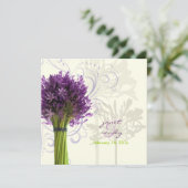 Invitation PixDezines Agapanthus violet DO-IT-YOURSELF couleu (Debout devant)