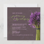 Invitation PixDezines Agapanthus violet DO-IT-YOURSELF couleu (Dos)