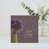 Invitation PixDezines Agapanthus violet DO-IT-YOURSELF couleu (Debout devant)