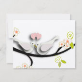 Invitation PixDezines aime les colombes/do-it-yourself couleu (Dos)