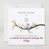 Invitation PixDezines aime les colombes/do-it-yourself couleu (Dos)