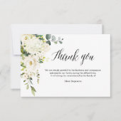 Invitation PixDezines Alabaster Roses Bereavement Merci (Devant)