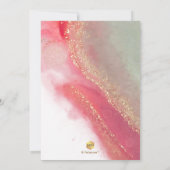 Invitation PixDezines Alcool+Crimson d'encre Rouge Turquoise (Dos)