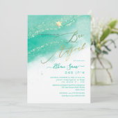 Invitation PixDezines Alcool+Encre Aruba Green Bar Mitzvah (Debout devant)