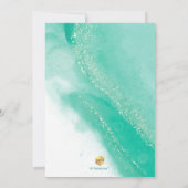 Invitation PixDezines Alcool+Encre Aruba Green Bar Mitzvah (Dos)