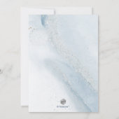 Invitation PixDezines Alcool+Encre Dusty Blue Argent Mitzvah (Dos)