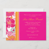 Invitation PixDezines Alegre rétro floral, Bat mitzvah (Dos)
