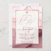 Invitation PixDezines Aquarelle Agate Bat mitzvah Bourgogne (Devant)
