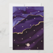 Invitation PixDezines Aquarelle Agate Eggplant Mitzvah  (Dos)