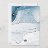 Invitation PixDezines Aquarelle Agate Turquoise Blue Bar Mitz (Dos)